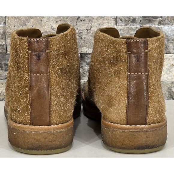 Trask Italian Suede Ankle Boot Brown Horn Toggle Bootie Womens Carissa 8M - Picture 5 of 14